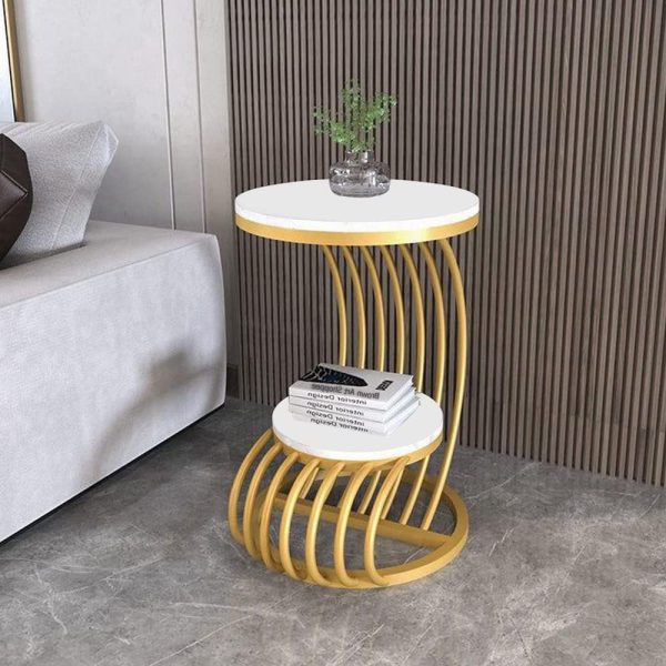 Metal Table Golden Finish